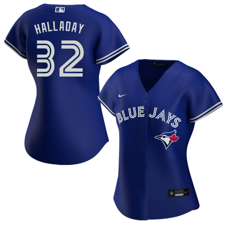 Nike Women #32 Roy Halladay Toronto Blue Jays Baseball Jerseys Sale-Blue